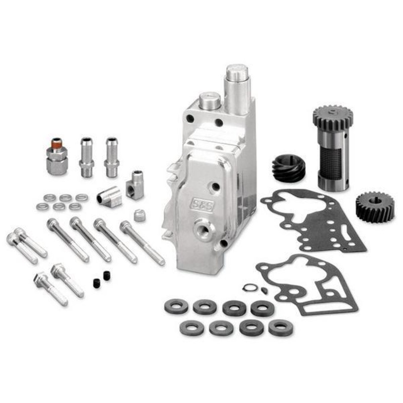 S&S Cycle HVHP (High Volume High-Pressure) Oil Pump Kit with Universal Cover 31-6302