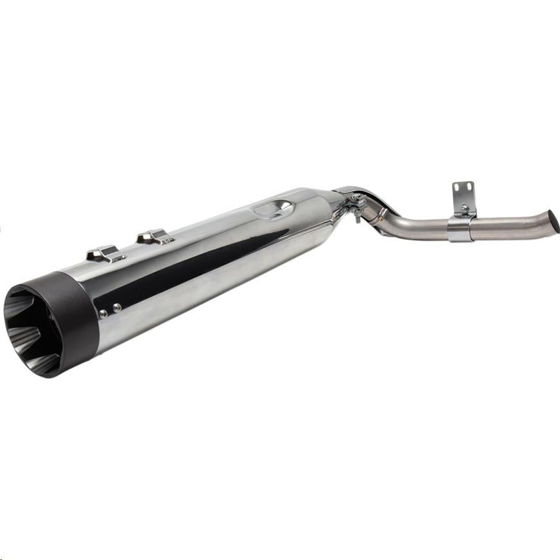 S&S Cycle Shadow Muffler Kit – Black Ceramic with Black Highlighted Machined End Cap 550-0831