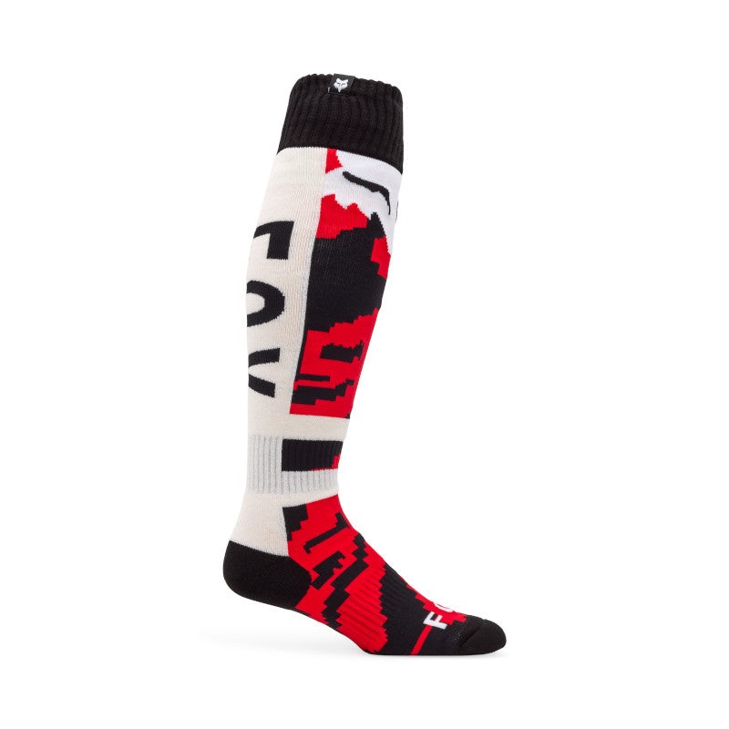 FOX 180 KAIROS SOCKS – WHITE/FLO RED S