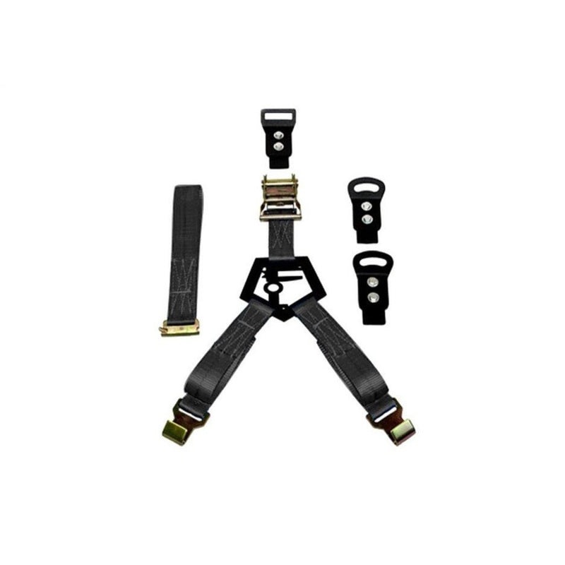 N-Fab Bed Mounted Rapid Tire Strap Universal – Gloss Black – Black Strap