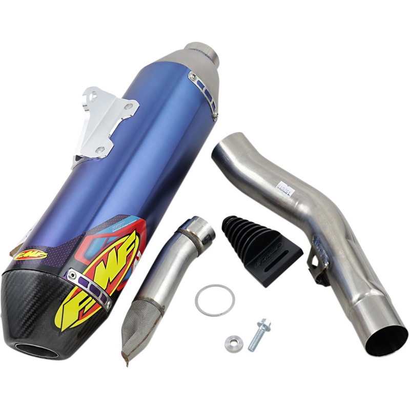 FMF Racing Factory 4.1 RCT Slip-On – Anodized Titanium Muffler with Carbon Fiber End Cap 043373