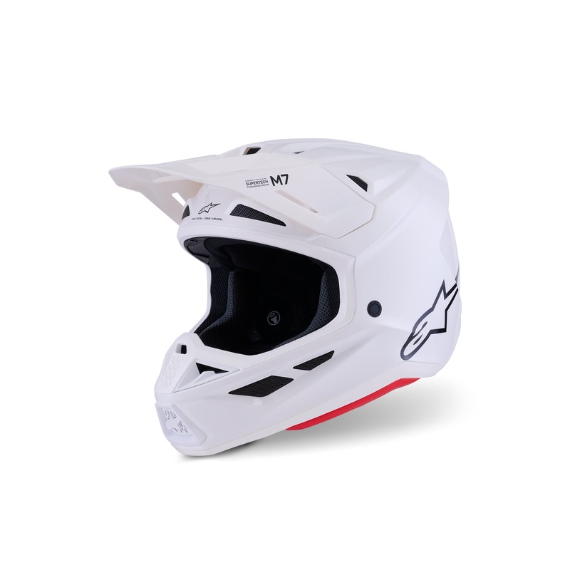 ALPINESTARS 2026 S-M7 SOLID HELMET – WHITE GLOSSY XS