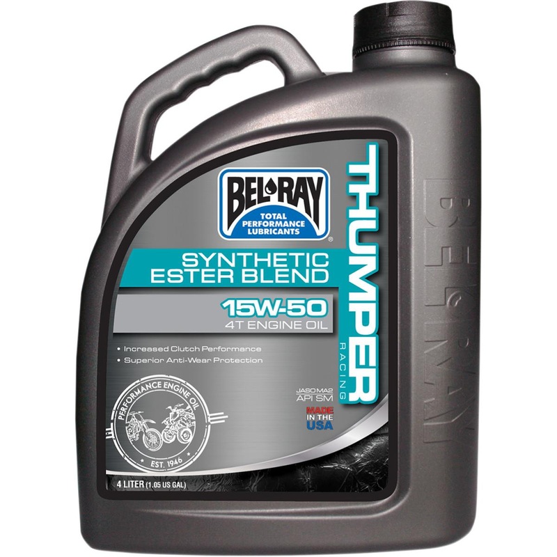 Bel-Ray Thumper Racing Synthetic Ester Blend 4T Engine Oil – 15W50 – 4L. 99530-B4LW