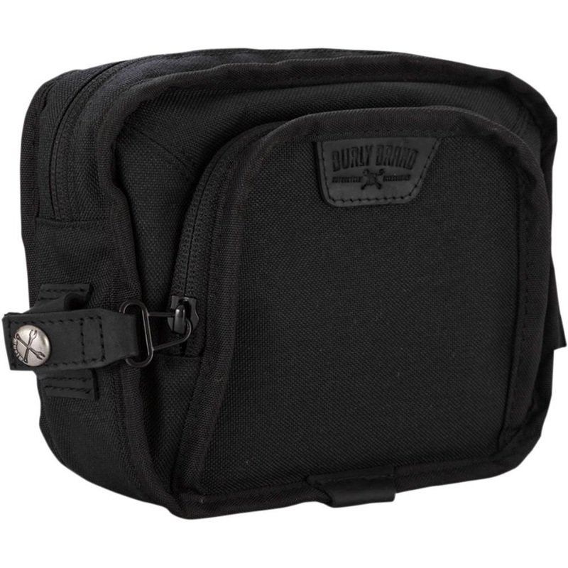 Burly Brand Handlebar Bag – Black Cordura Nylon B15-1012B