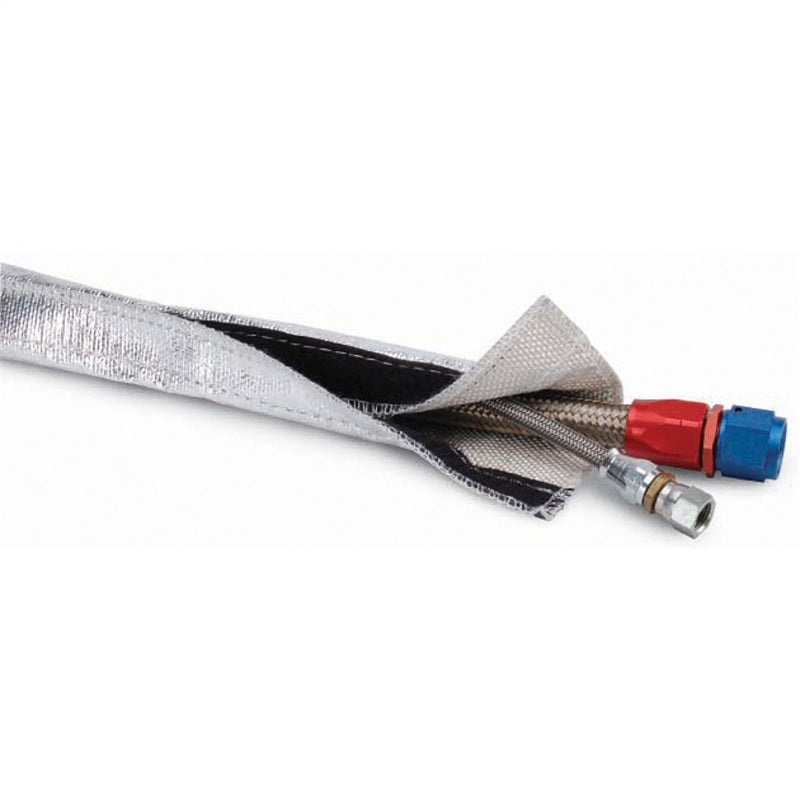 DEI Heat Shroud 1in I.D. x 3ft – Aluminized Sleeving – Hook and Loop Edge