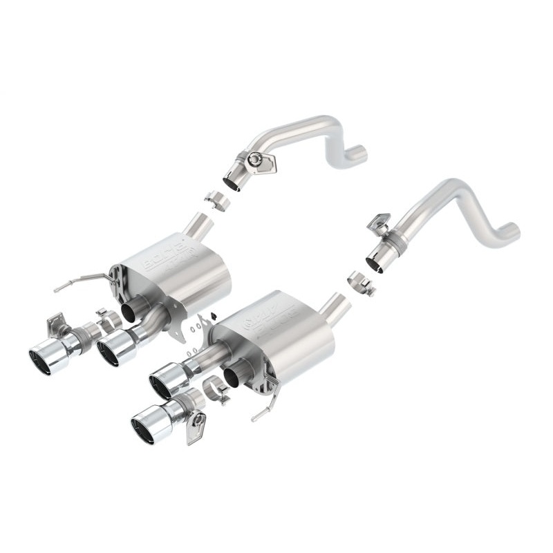 Borla 14-15 Chevy Corvette C7 6.2L RWD w/AFM &NPP ATAK-Type Dual Rd Rolled Center Rear Exit Exhaust