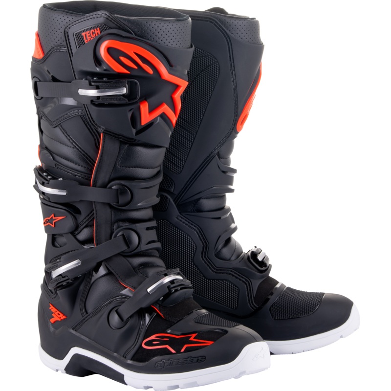 alpine star 482-29414 Tech 7 Enduro Boots Black/Red Fluo Sz 14