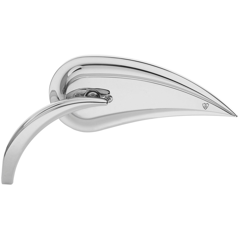 Arlen Ness Micro Die-Cast Rad III Teardrop Mirror – Left – Die-Cast Stem – Chrome 13-090