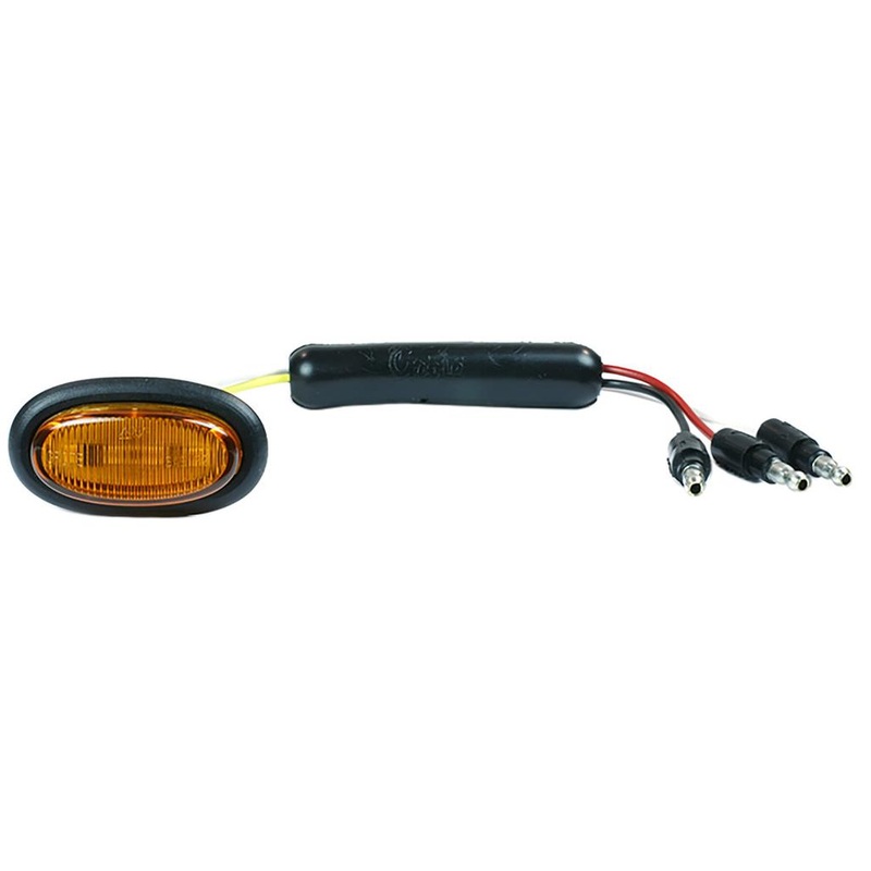 Grote Micronova LED Marker Dual Intensity Light – Oval with Grommet – 2in. Wide – Amber 49383