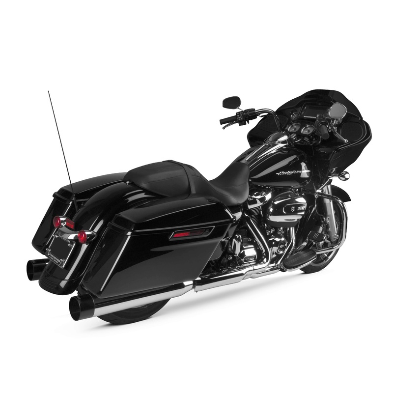 Two Brothers Racing Dual Slip-Ons – Chrome w/ Black Aluminum Tip 005-4560499D