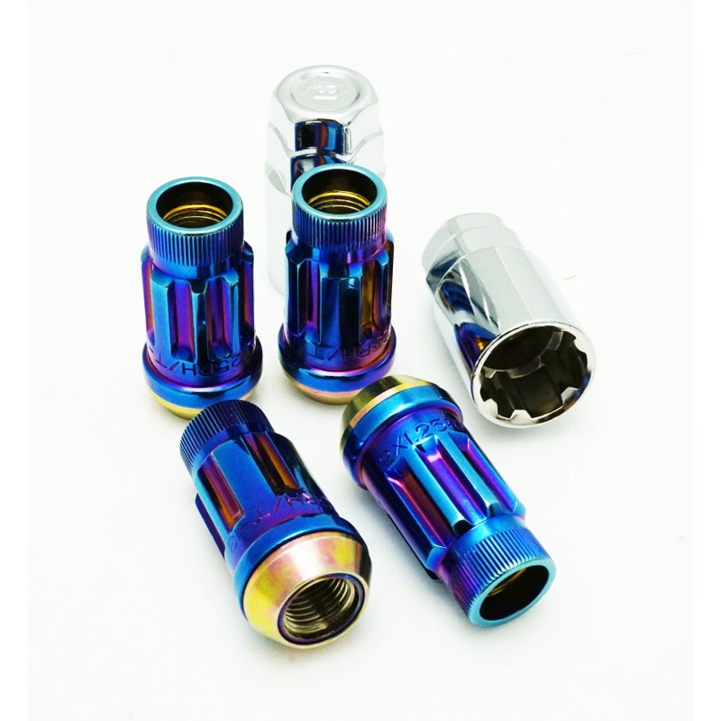 Wheel Mate Muteki SR45R Lock Set 12×1.25 45mm – Burned Blue Neon