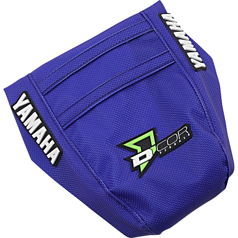 DCOR Factory Reinforced Seat Cover – Front Black w/ Green Ribs, Rear All Blue (2019 Star Team Replica) 30-50-132