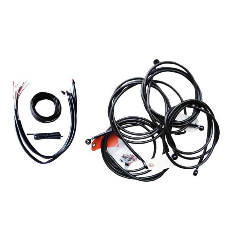 LA Choppers Complete Handlebar Cable and Brake Line Kit – Midnight LA-8053KT2-13M