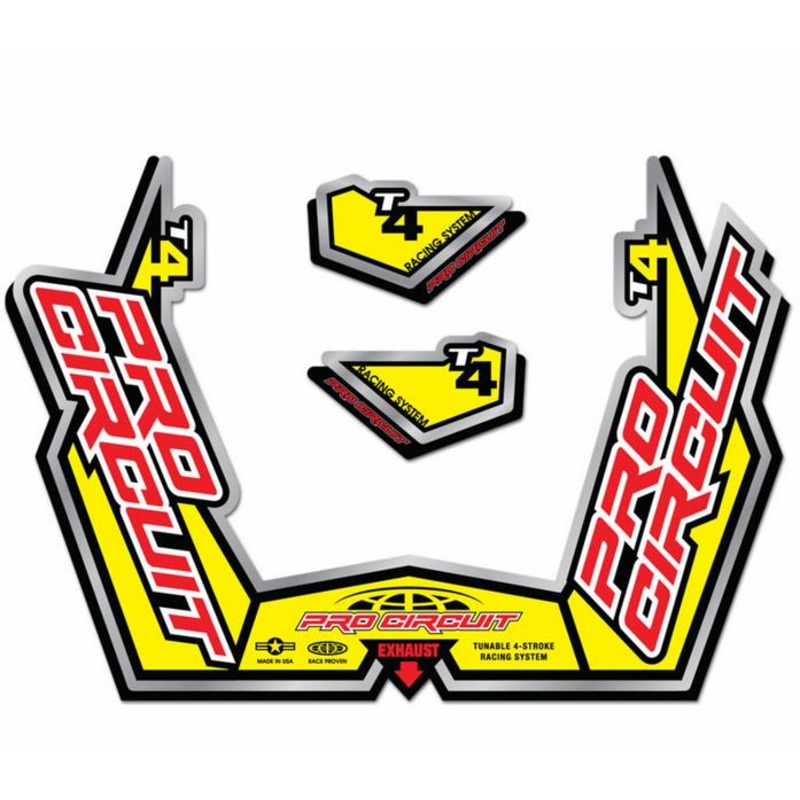 Pro Circuit T-4 Exhaust Decal Kit DC09T4GP