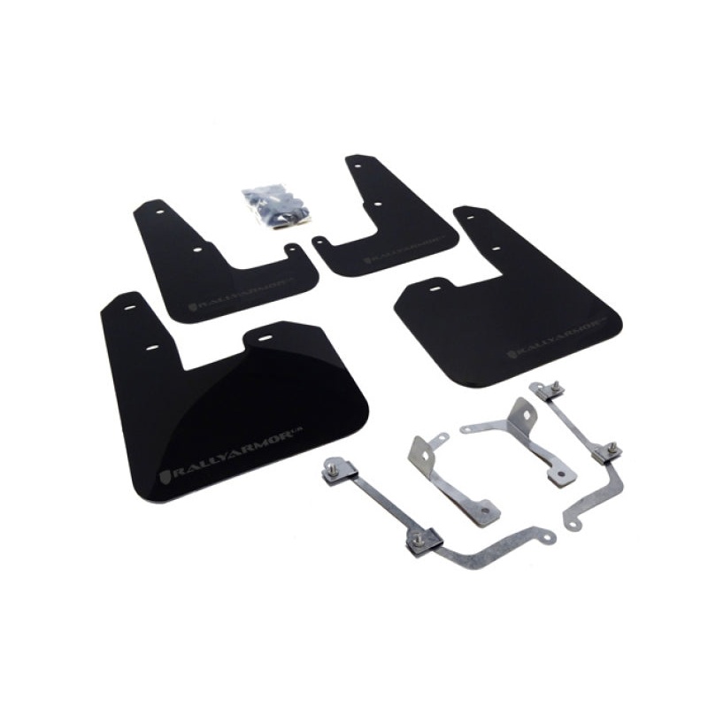 Rally Armor 08-11 Subaru STI (Hatch Only) / 11-14 WRX (Hatch Only) Black UR Mud Flap w/Grey Logo