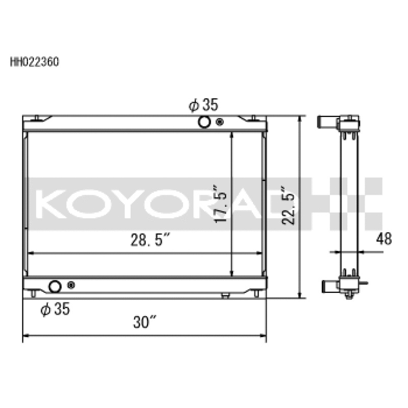 Koyo 09-13 Nissan GT-R 3.8L (AT) Radiator
