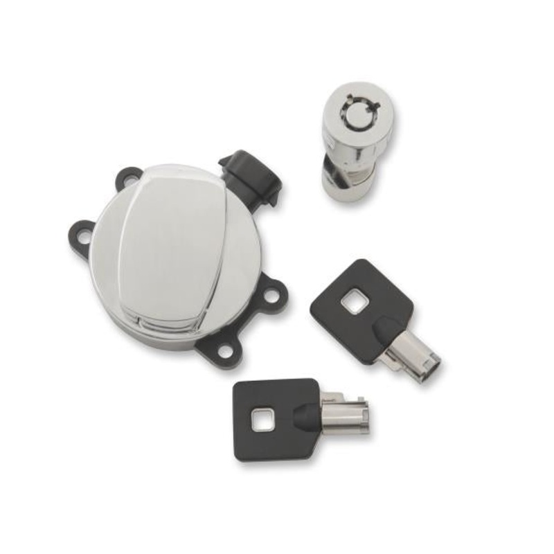 Drag Specialties Side Hinge Ignition Switch with Fork Lock – Chrome 2106-0248