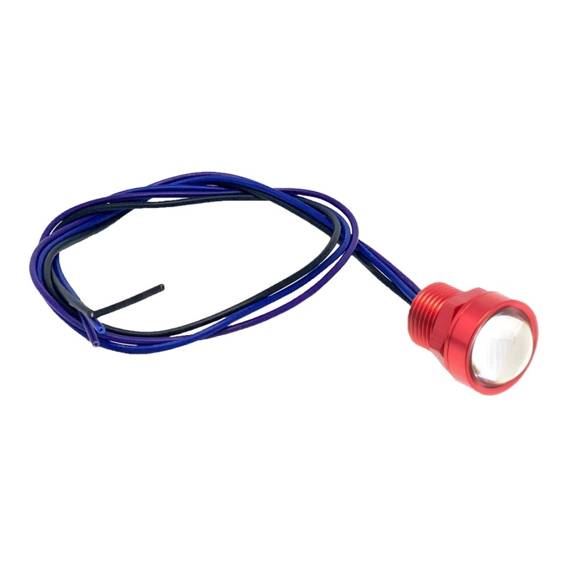 Letric Lighting Co. Royal Flush 9/16in. OD. G2 LED – Red with Red/Red LED (3 Wire) LLC-RFRS-RR