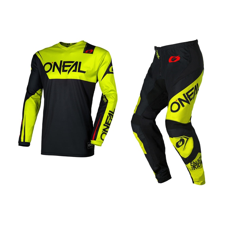 ONEAL 2026 ELEMENT RACEWEAR GEAR SET – BLACK/NEON YELLOW