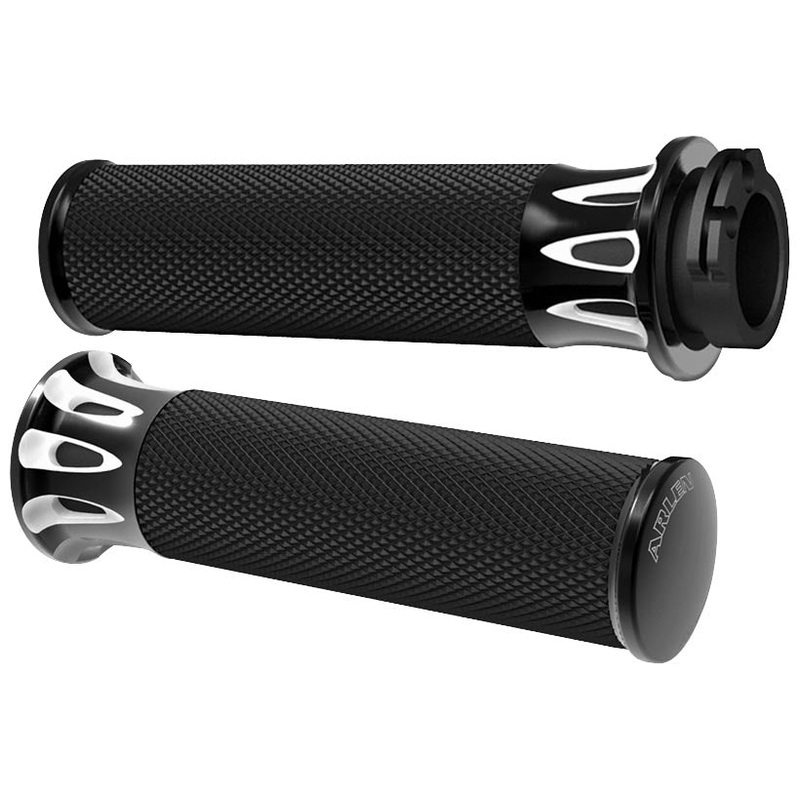 Arlen Ness Fusion Series Grips – Deep Cut – Black 07-319