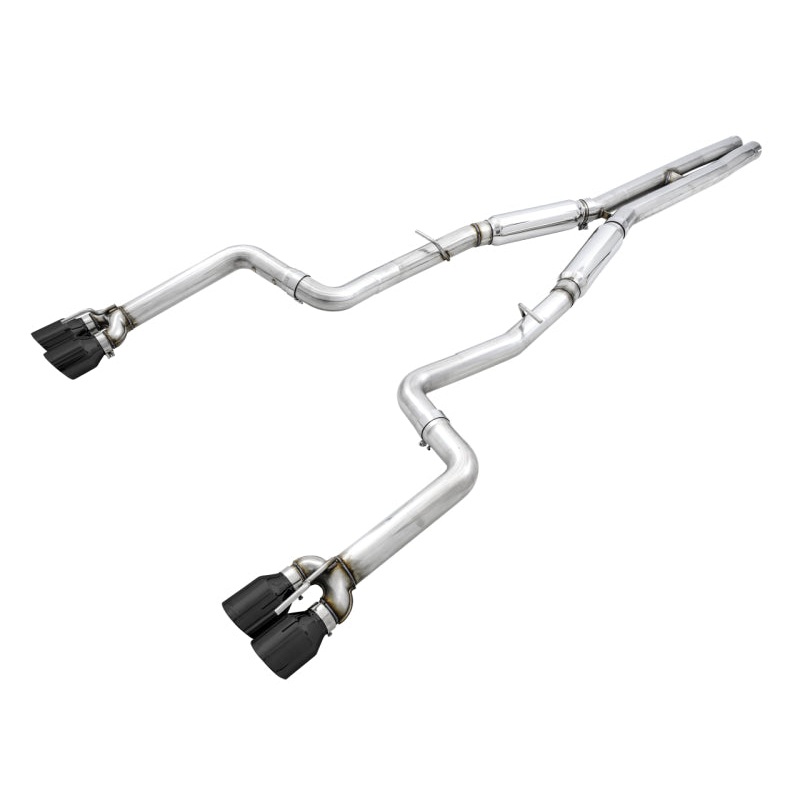 AWE Tuning 2015+ Dodge Challenger 6.4L/6.2L SC Track Edition Exhaust – Quad Diamond Black Tips