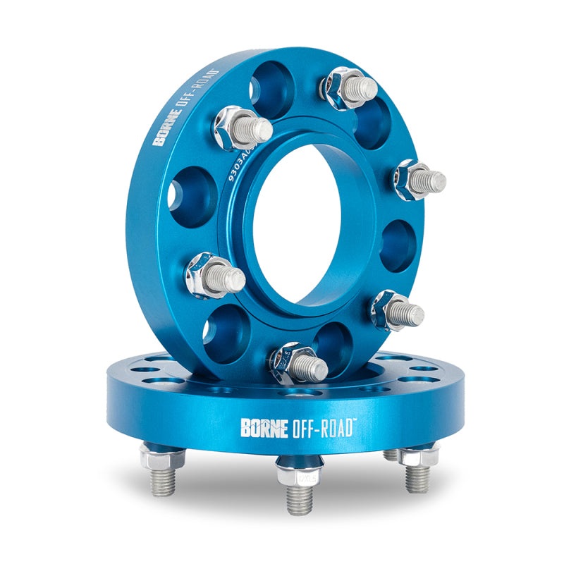 Borne Off-Road Wheel Spacers – 6×139.7 – 78.1 – 25mm – M14x1.5 – Blue