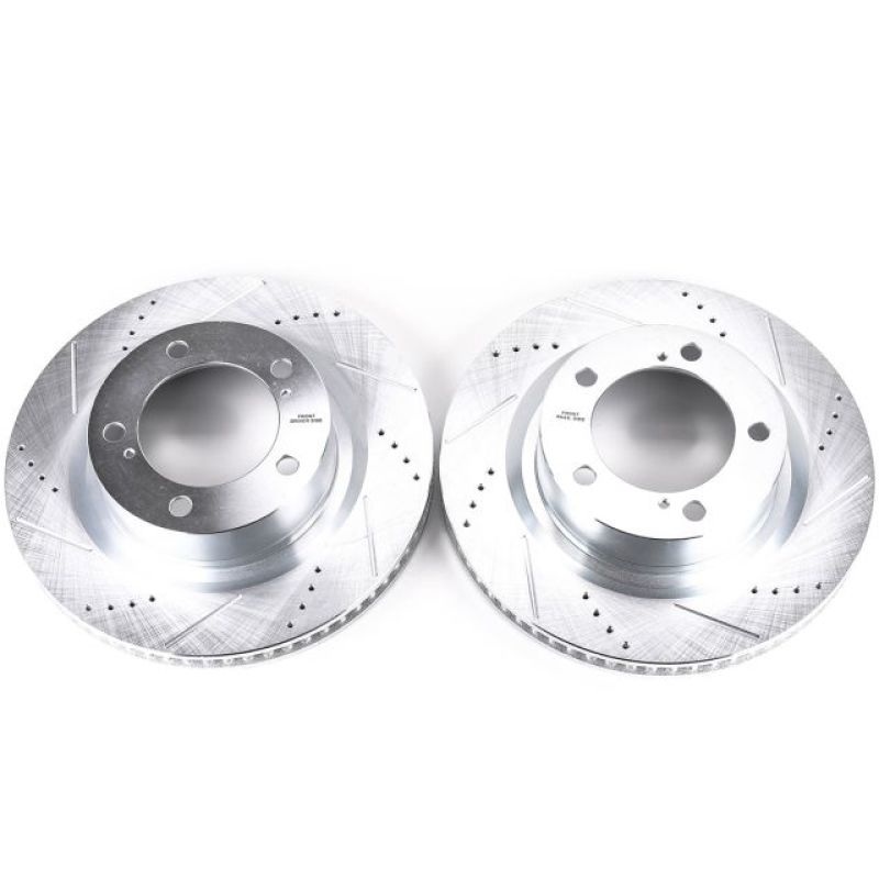 Power Stop 16-21 Toyota Land Cruiser Front Evolution Drilled & Slotted Rotors – Pair