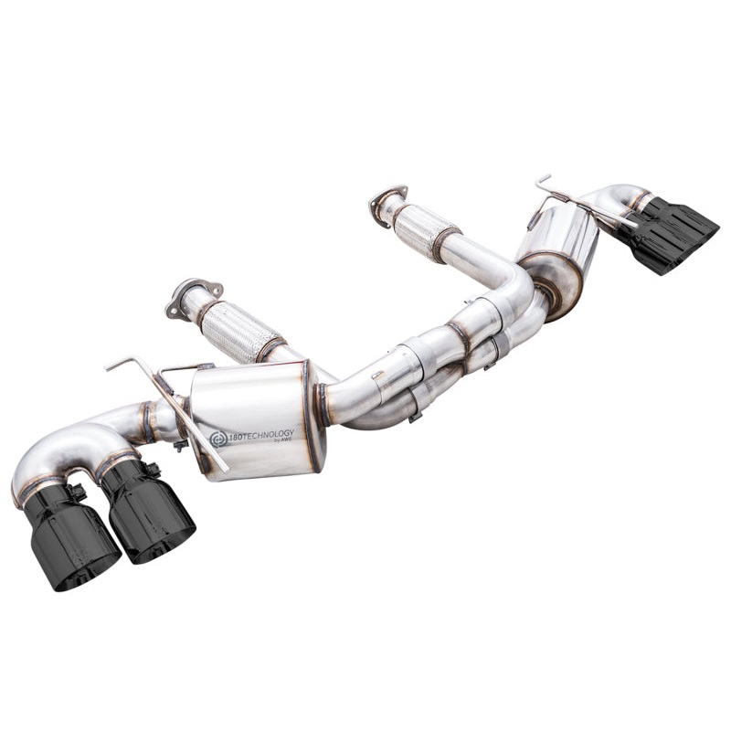 AWE Tuning 2020 Chevrolet Corvette (C8) Touring Edition Exhaust – Quad Diamond Black Tips