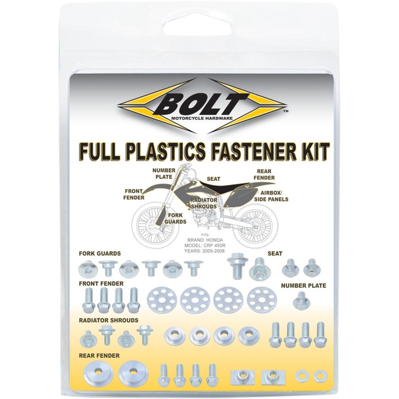 Bolt MC Hardware Plastic Fastener Kit KAW-1600004