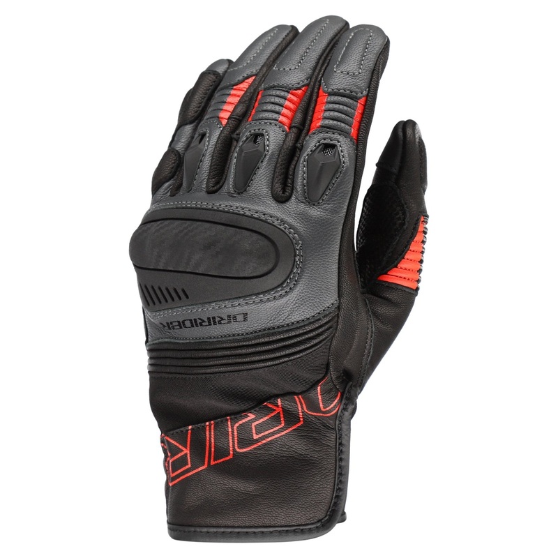 DRIRIDER TORQUE SHORT CUFF LADIES GLOVES – BLACK/GREY/RED S