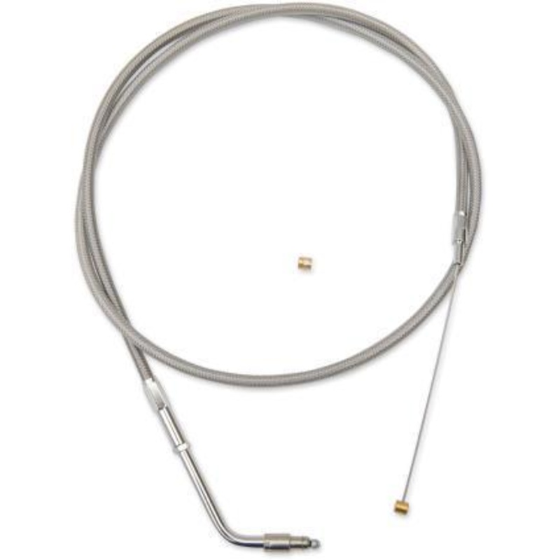 LA Choppers Midnight Braided Throttle Cable Kit – 15in.-17in. Ape Hangers LA-8100TH16M
