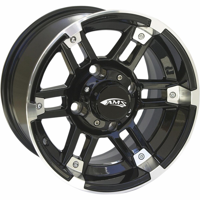 AMS Roll N 104 Wheel – 14×7 – 4+3 Offset – 4/156 – Machined Black 4734-031AB