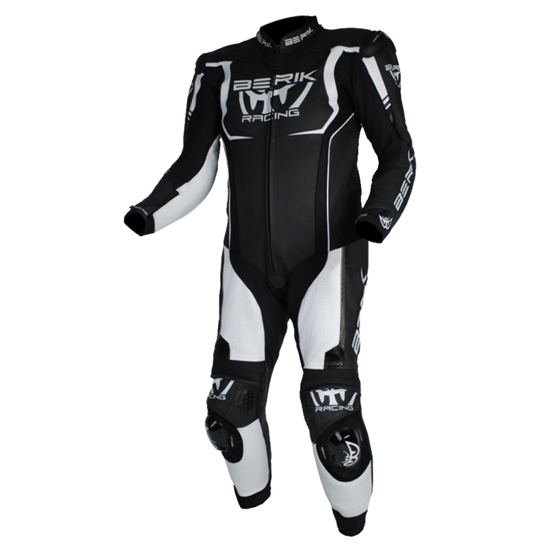 BERIK MUGELLO LEATHER SUITS – BLACK/WHITE 48
