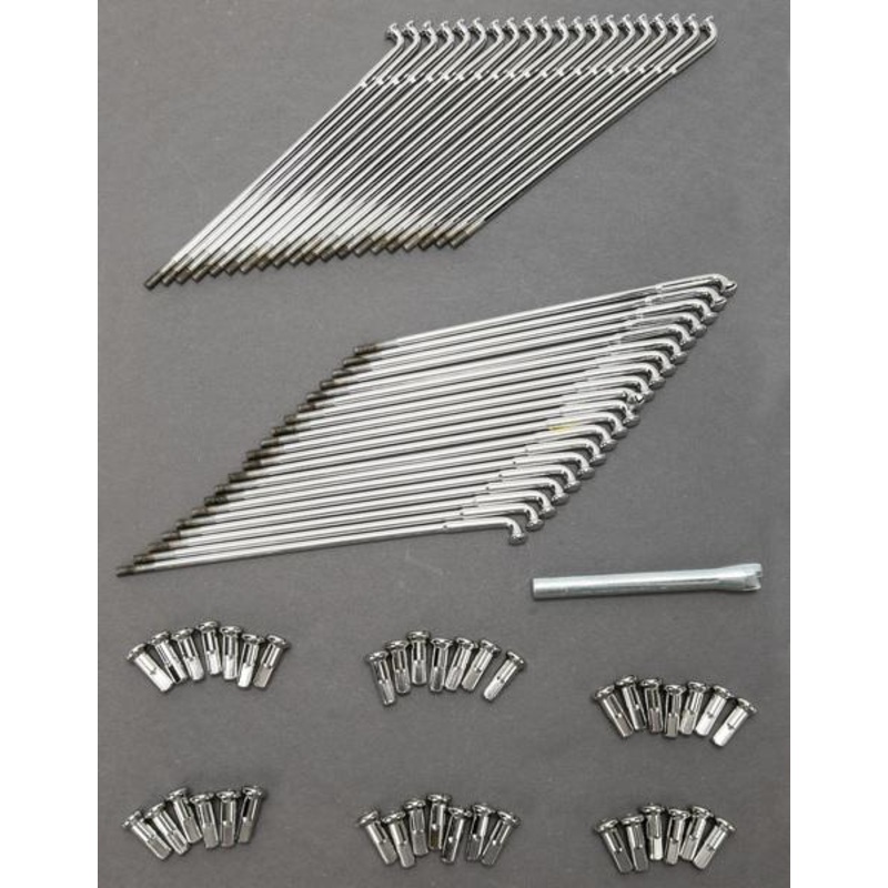 Drag Specialties Chrome 6 3/4in. Spoke Set for Drop Center 16in. Rim 16-0501-BC629