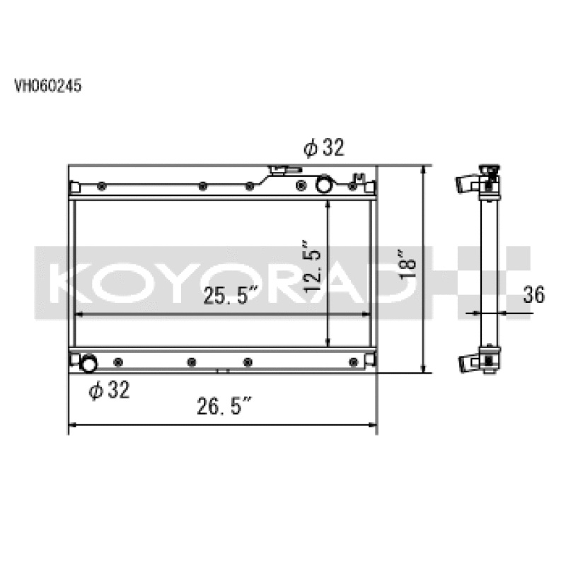 Koyo 89-97 Mazda MX-5 Miata 1.6/1.8L (MT) Radiator