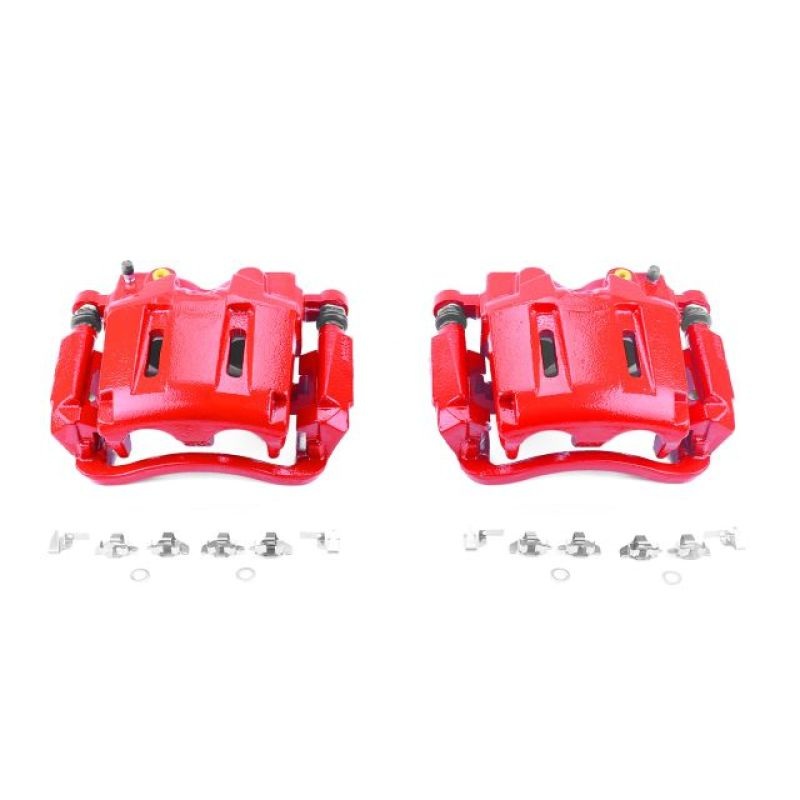 Power Stop 05-12 Ford F-250 Super Duty Front Red Calipers w/Brackets – Pair