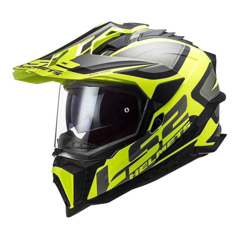 LS2 MX701 EXPLORER ALTER HELMET – MATTE BLACK/HI-VIS YELLOW XS