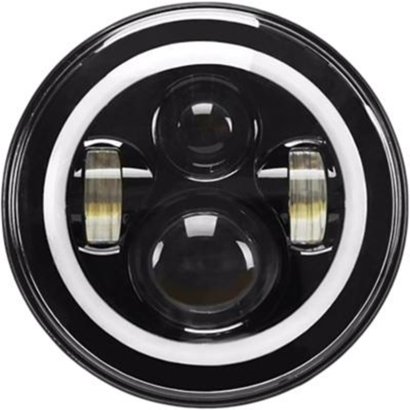PathFinder 7in. High Definition LED Headlights – Black with Full Halo HD7MBH