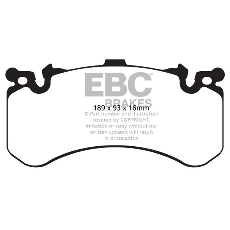 EBC 11+ Audi A8 Quattro 6.3 (Cast Iron Rotors) Yellowstuff Front Brake Pads