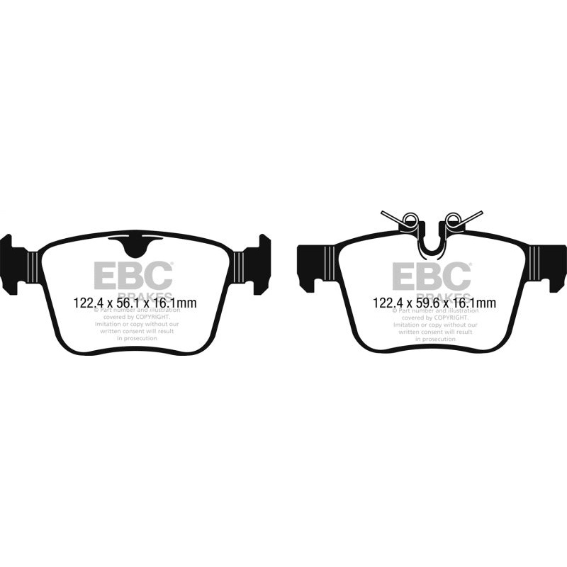 EBC 2016+ Jaguar F-Pace 2.0L TD (180) Ultimax2 Rear Brake Pads