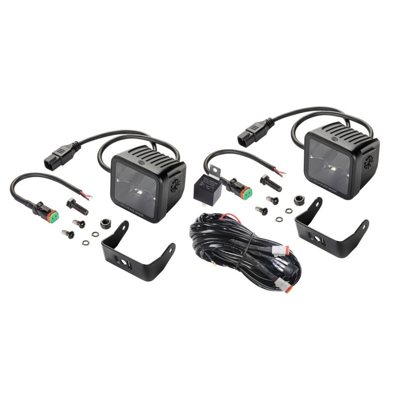 Hella Universal Black Magic 3.2in L.E.D. Cube Kit – Spot Beam