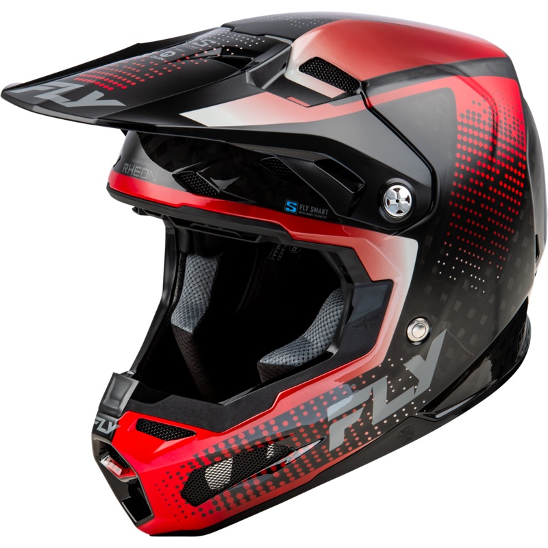 Fly Racing 73-4465X Formula S Carbon Protocol Helmet Black Carbon/Red Xl