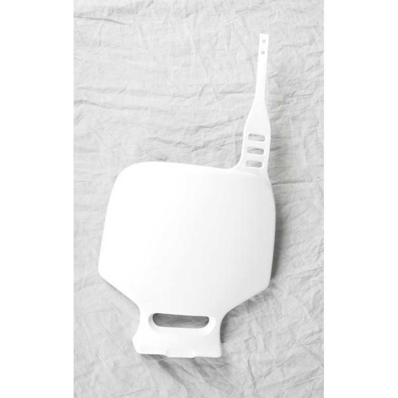 UFO Plastics Front Number Plate – White YA02874046