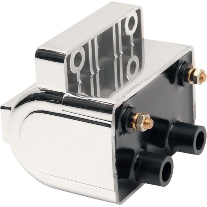 Drag Specialties 12V Ignition Coil – 4 OHM – Chrome 10-2032