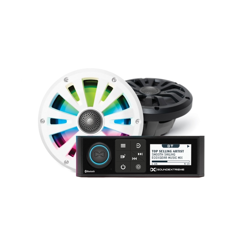 EcoXGear 63-9253 Marine Din Radio Led Controller 2 6.5″ Speakers