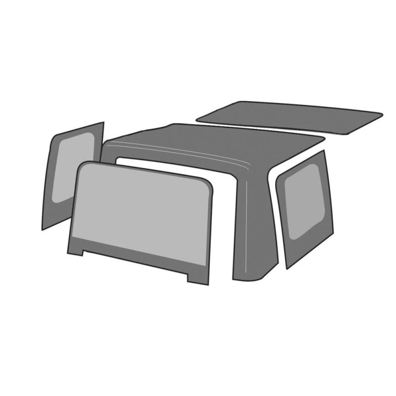 Rampage 1988-1995 Jeep Wrangler(YJ) OEM Replacement Top – Black Denim
