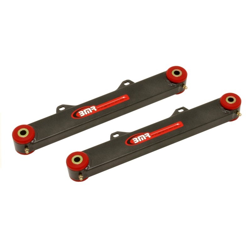 BMR 10-15 5th Gen Camaro Rear Non-Adj. Toe Rods (Polyurethane) – Black Hammertone