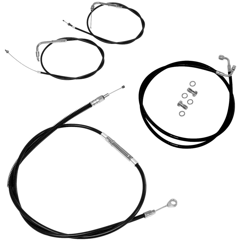 LA Choppers Cable/Brake Line Kit – 18-20in. Ape Hangers – Stainless Steel LA-8100KT-19