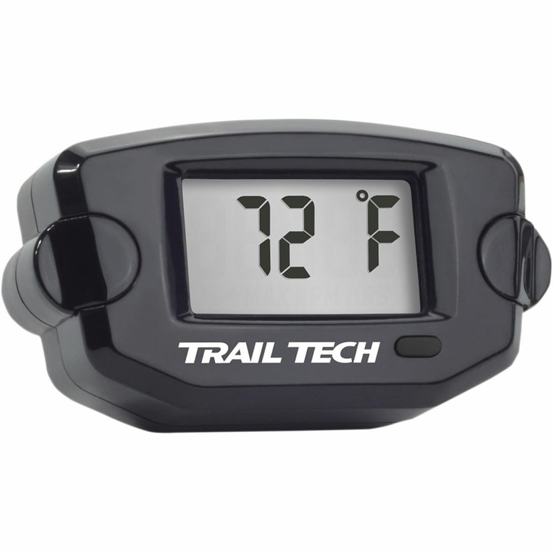 Trail Tech Surface Mount Universal Meter w/ Radiator Hose Connectors for Water Cooled Engines – 22mm – Black 742-EH2