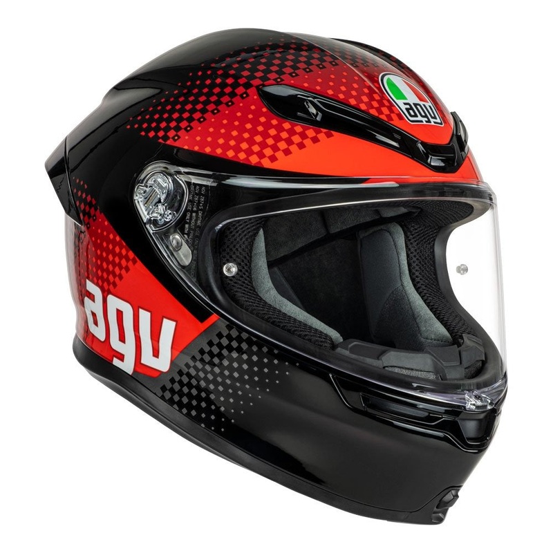 AGV K6 S FISION HELMET – BLACK/RED S